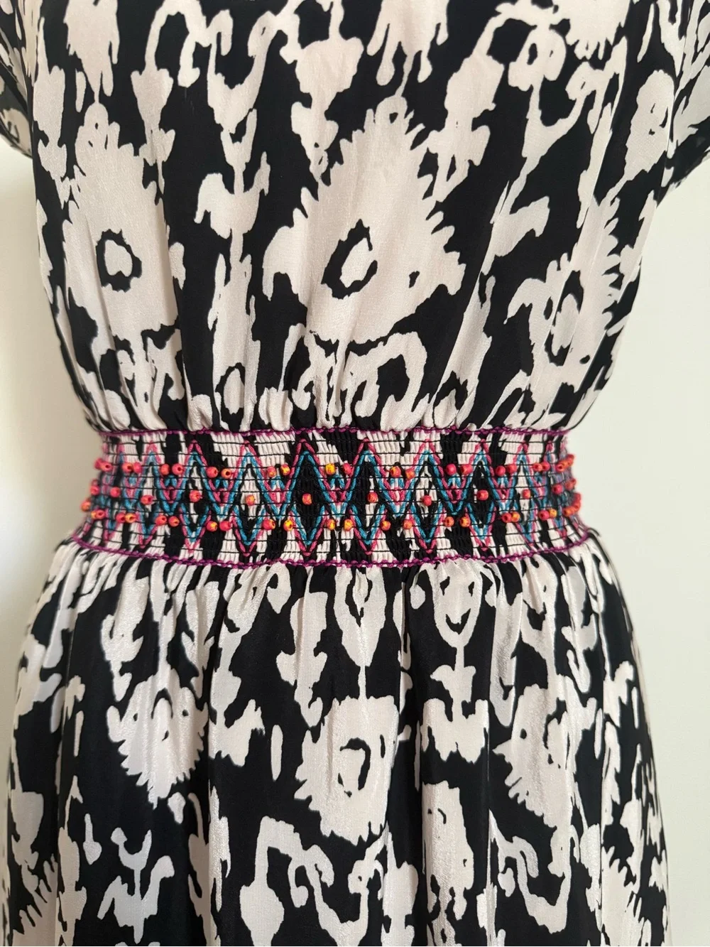 Anthropologie Vanessa Virginia 100% Silk Boho Print Maxi Dress size 2 US - Picture 5 of 11